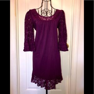 Medium Moda intl lace detail dress